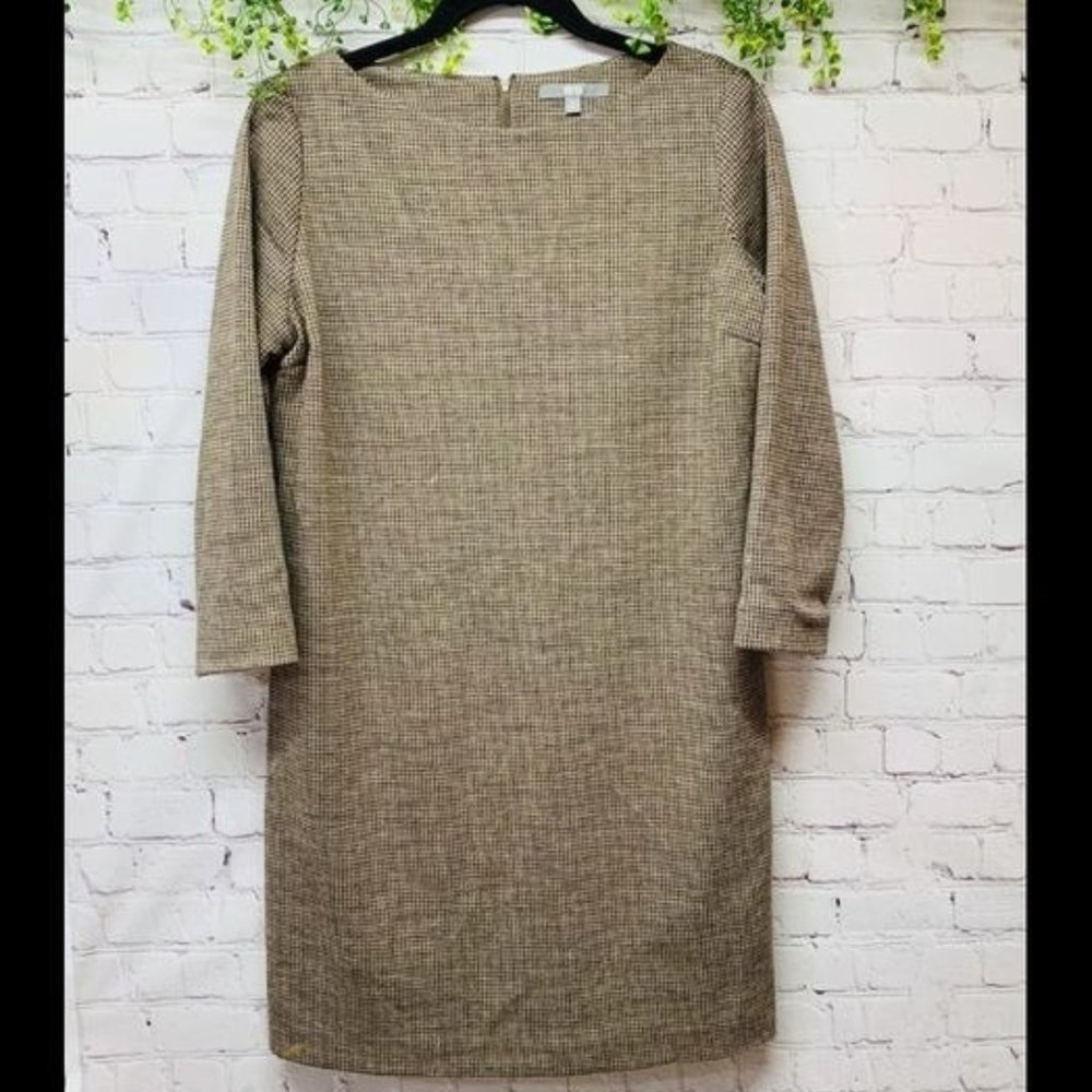 Uniqlo | Glen Plaid Wool Shift Dress Size M